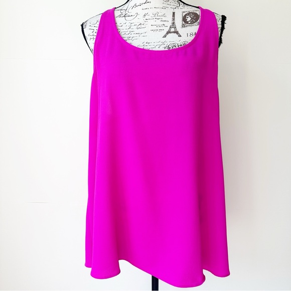 Like New Hot Pink sleeveless top with bow tie back XL - Picture 2 of 4